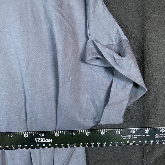 J Jill Womens Shirt Dark Gray Pull Over Front Tie Wrap Tunic Stretch Large - Picture 8 of 13